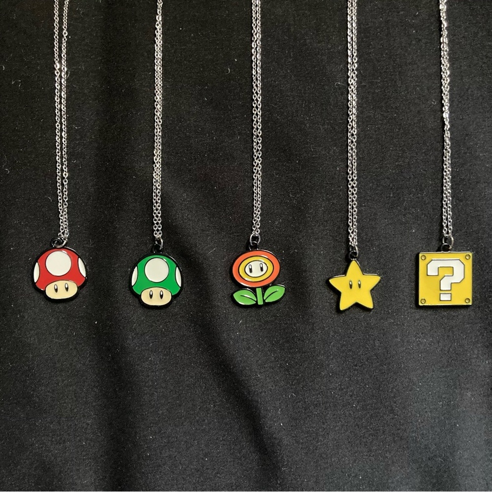 Super Mario Power Up Necklace Set ⭐️